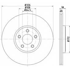 8DD 355 115-582 HELLA PAGID Тормозной диск