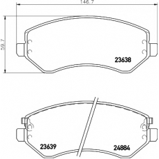 8DB 355 010-051 HELLA PAGID Комплект тормозных колодок, дисковый тормоз