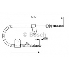 1 987 477 398 BOSCH Трос, стояночная тормозная система