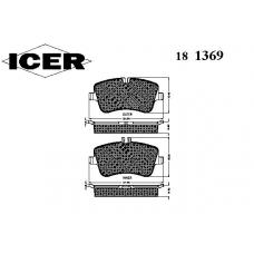 181369 ICER Комплект тормозных колодок, дисковый тормоз