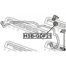 HSB-GDF21 FEBEST Опора, стабилизатор