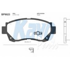 BP-9023 KAVO PARTS Комплект тормозных колодок, дисковый тормоз