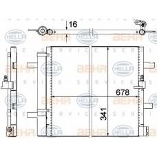 8FC 351 319-411 HELLA Конденсатор, кондиционер