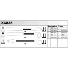 XC835 QUINTON HAZELL Комплект проводов зажигания