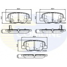 CBP32238 COMLINE Комплект тормозных колодок, дисковый тормоз