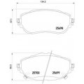 P 83 150 BREMBO Комплект тормозных колодок, дисковый тормоз