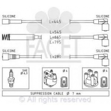 4.8524 FACET Комплект проводов зажигания