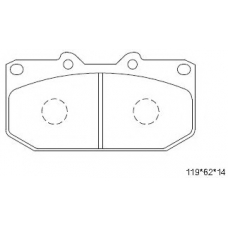 KD3703 ASIMCO Комплект тормозных колодок, дисковый тормоз