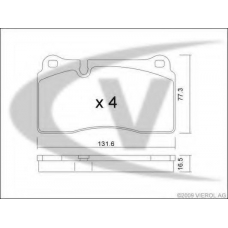 V10-8296 VEMO/VAICO Комплект тормозных колодок, дисковый тормоз