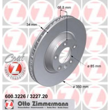 600.3227.20 ZIMMERMANN Тормозной диск