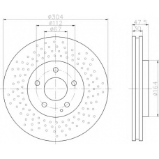 8DD 355 110-161 HELLA Тормозной диск