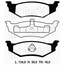 IBR-1016 IPS Parts Комплект тормозных колодок, дисковый тормоз