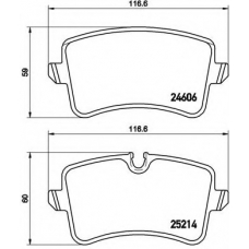 P 85 117 BREMBO Комплект тормозных колодок, дисковый тормоз