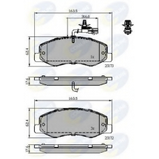 CBP12108 COMLINE Комплект тормозных колодок, дисковый тормоз