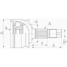 CVJ5531.10 OPEN PARTS Шарнирный комплект, приводной вал