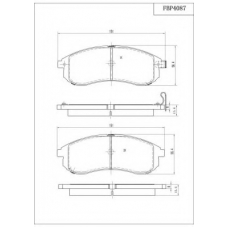 FBP4087 FI.BA Комплект тормозных колодок, дисковый тормоз