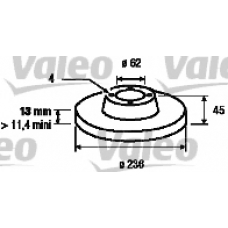 186681 VALEO Тормозной диск