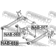 NAB-060 FEBEST Подвеска, рычаг независимой подвески колеса