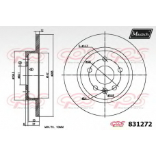 831272.6980 MAXTECH Тормозной диск