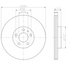 8DD 355 101-951 HELLA Тормозной диск