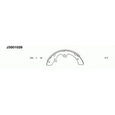 J3501028 NIPPARTS Комплект тормозных колодок