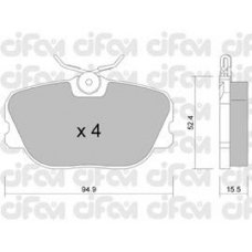 822-235-0 CIFAM Комплект тормозных колодок, дисковый тормоз