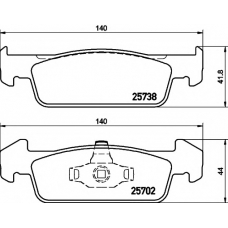 8DB 355 020-421 HELLA PAGID Комплект тормозных колодок, дисковый тормоз