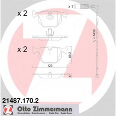 21487.170.2 ZIMMERMANN Комплект тормозных колодок, дисковый тормоз