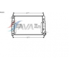 FD2223 AVA Радиатор, охлаждение двигателя