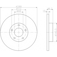 8DD 355 102-781 HELLA PAGID Тормозной диск