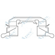 KIT1036 APEC Комплектующие, тормозные колодки