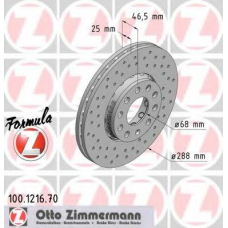 100.1216.70 ZIMMERMANN Тормозной диск