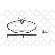 845 020L-SX STELLOX Комплект тормозных колодок, дисковый тормоз