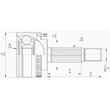 CVJ5661.10 OPEN PARTS Шарнирный комплект, приводной вал