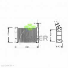 32-0267 KAGER Теплообменник, отопление салона