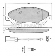 FB210770 FLENNOR Комплект тормозных колодок, дисковый тормоз