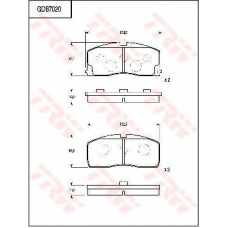 GDB7020 TRW Комплект тормозных колодок, дисковый тормоз