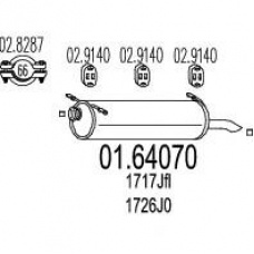 01.64070 MTS Глушитель выхлопных газов конечный
