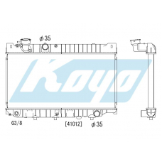 PA060018 KOYO P-tank corrugate-fin ass'y