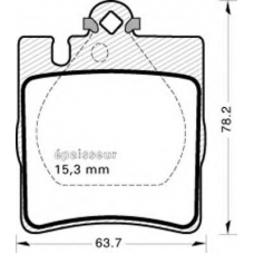543 MGA Комплект тормозных колодок, дисковый тормоз