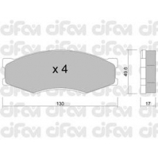822-066-0 CIFAM Комплект тормозных колодок, дисковый тормоз