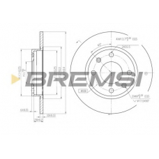 DBA059S BREMSI Тормозной диск