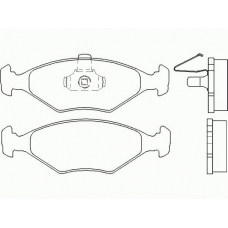 P 23 123 BREMBO Комплект тормозных колодок, дисковый тормоз