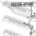 ADSB-4FHR FEBEST Опора, стабилизатор
