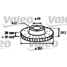 186693 VALEO Тормозной диск