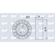 15-1021 IPD Паразитный / ведущий ролик, поликлиновой ремень