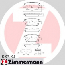 25337.160.2 ZIMMERMANN Комплект тормозных колодок, дисковый тормоз