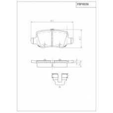 FBP4039 FI.BA Комплект тормозных колодок, дисковый тормоз