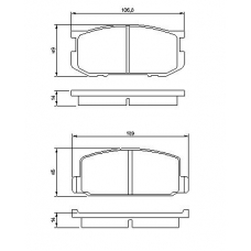 0 986 468 541 BOSCH Комплект тормозных колодок, дисковый тормоз