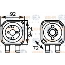 8MO 376 778-041 HELLA масляный радиатор, двигательное масло